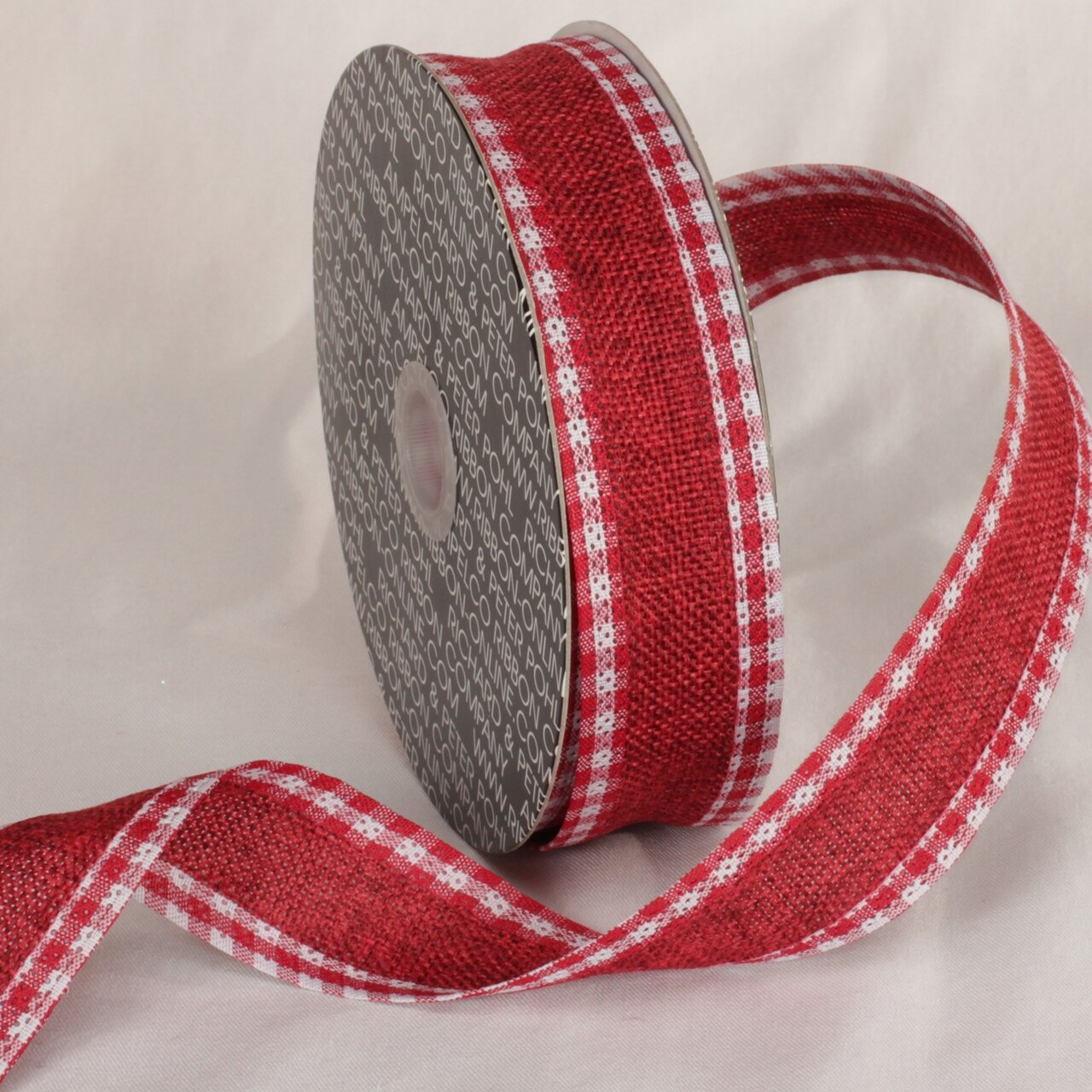 The Ribbon People Red and White Plaid Wired Craft Ribbon 1.5" x 40 Yards